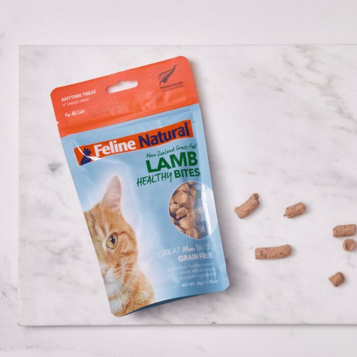 Feline Natural Cat Treat - Freeze Dried Healthy Bites - Lamb 50g