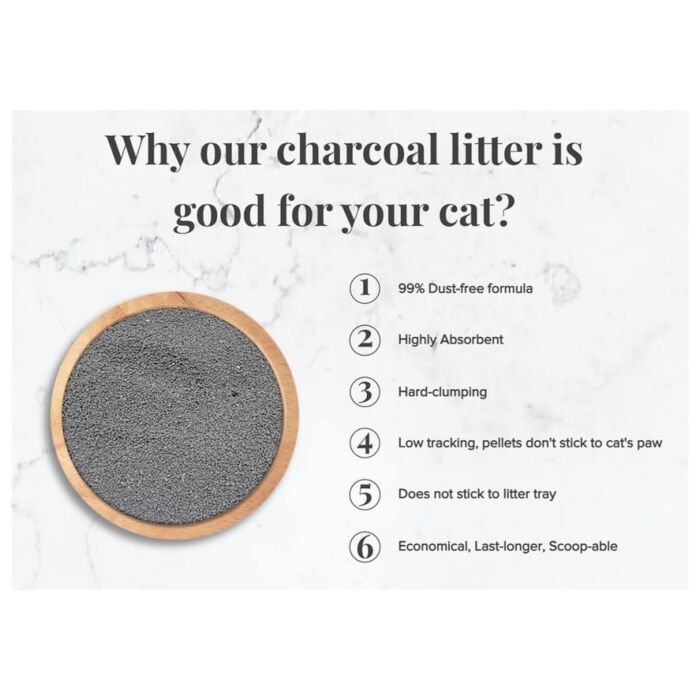Fussie Cat Litter - Charcoal Bentonite 5L