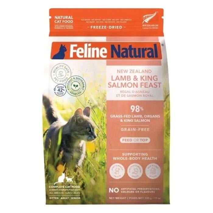Feline Natural Freeze Dried Cat Food - Lamb & King Salmon Feast