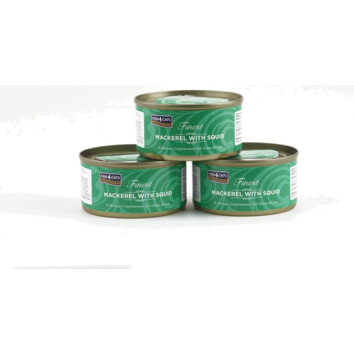 Fish4Cats 貓濕糧 - Finest - 鯖魚塊魷魚 70g