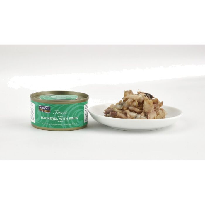 Fish4Cats 貓濕糧 - Finest - 鯖魚塊魷魚 70g