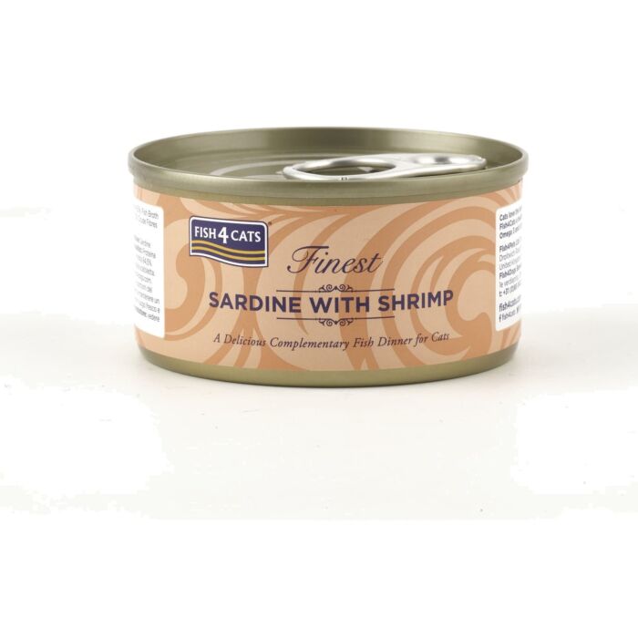 Fish4Cats Can Food - Finest Sardine With Shrimp 70g