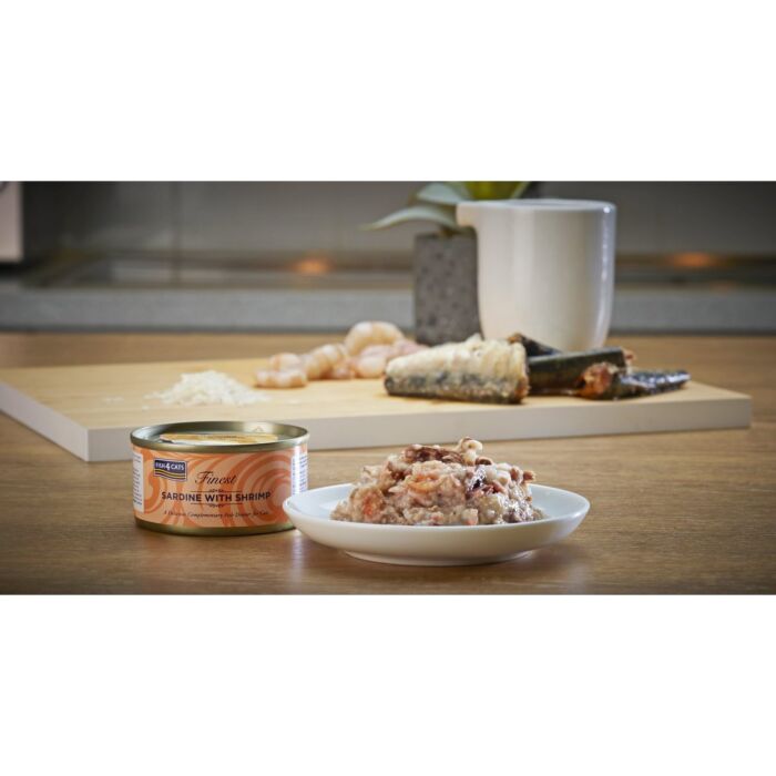 Fish4Cats Can Food - Finest Sardine With Shrimp 70g