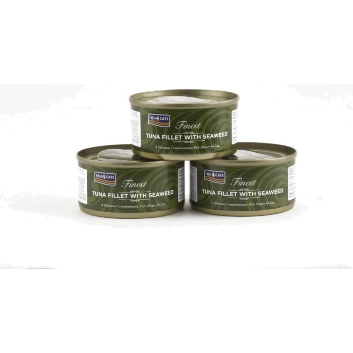 Fish4Cats Can Food - Finest Tuna Fillet With Seaweed 70g