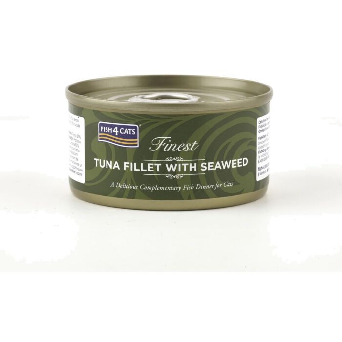 Fish4Cats Can Food - Finest Tuna Fillet With Seaweed 70g