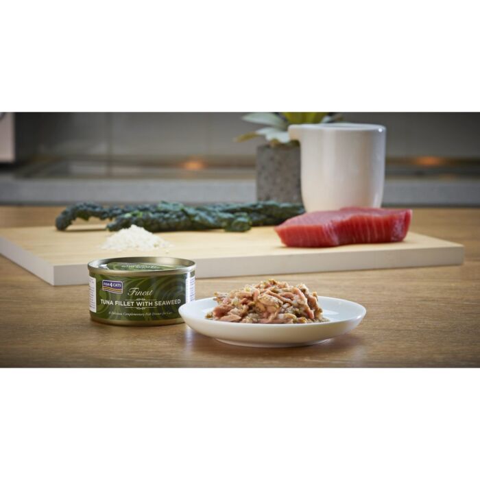 Fish4Cats Can Food - Finest Tuna Fillet With Seaweed 70g