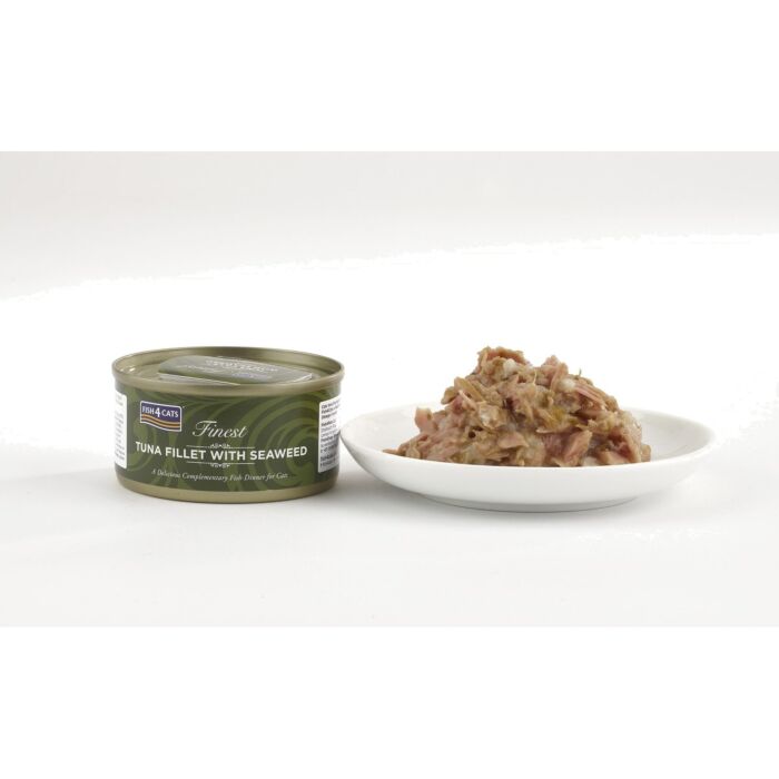 Fish4Cats Can Food - Finest Tuna Fillet With Seaweed 70g