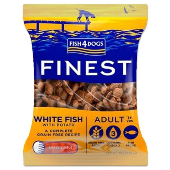 Trial Fish4Dogs Finest Dog Food - Small Bites - White Fish & Potato 75g
