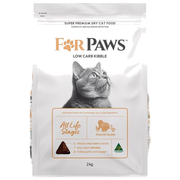 For Paws Cat Food - Poultry Blend Low Carb - Chicken & Turkey & Duck 2kg