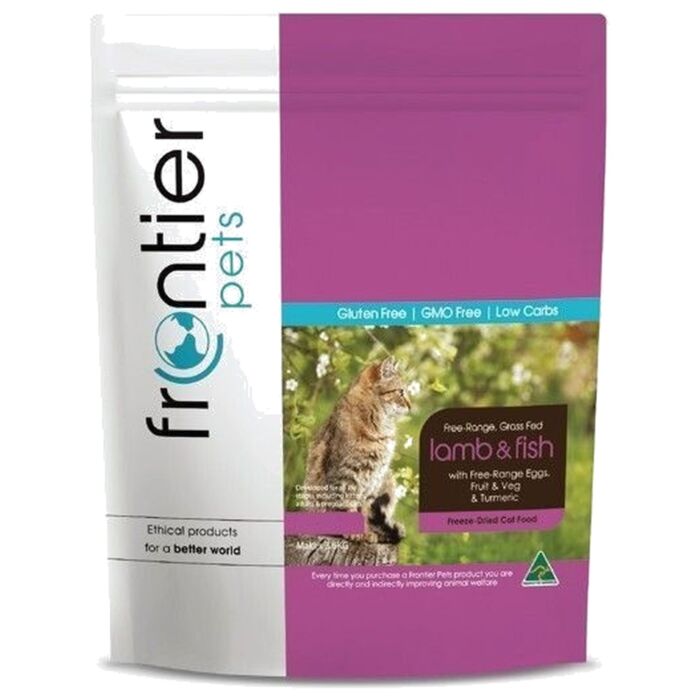 Frontier Pets Cat Food - Freeze Dried Raw Free Range Lamb & Wild Caught Fish