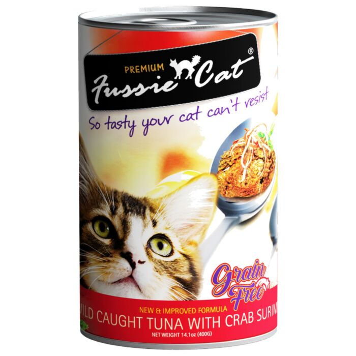Fussie Cat Can - Wild Caught Tuna & Crab 400g