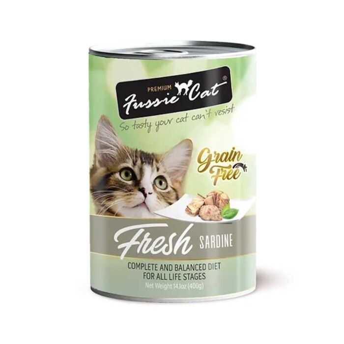 Fussie Cat 高竇貓罐頭 - 海鮮系列 - 沙丁魚 400g