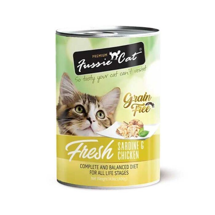 Fussie Cat Can - Fresh Sardine & Chicken 400g