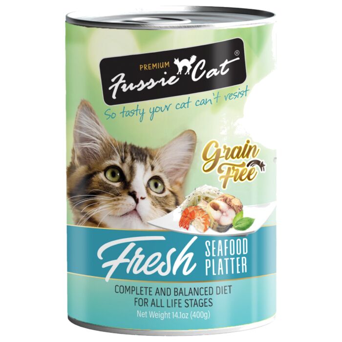 Fussie Cat Can - Fresh Seafood Platter 400g