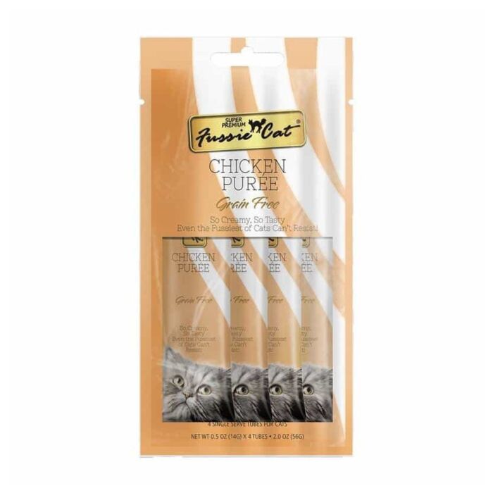 Fussie Cat 高竇貓小食 -  嫩滑雞肉醬 4包 x 14g