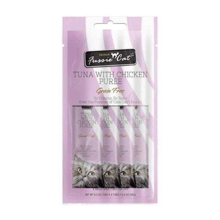 Fussie Cat Treat - Tuna with Chicken Puree 2oz (0.5oz x4)