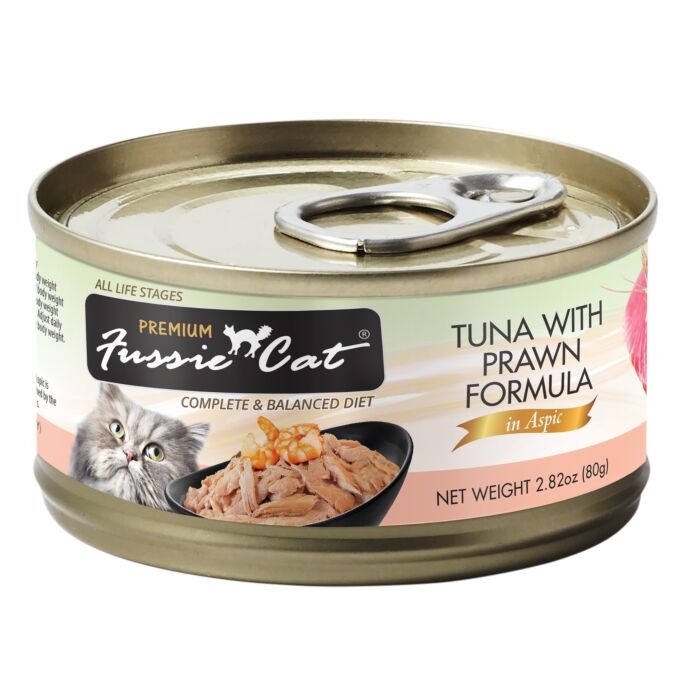 Fussie Cat 高竇貓濕糧 - 黑鑽 - 吞拿魚虎蝦 80g