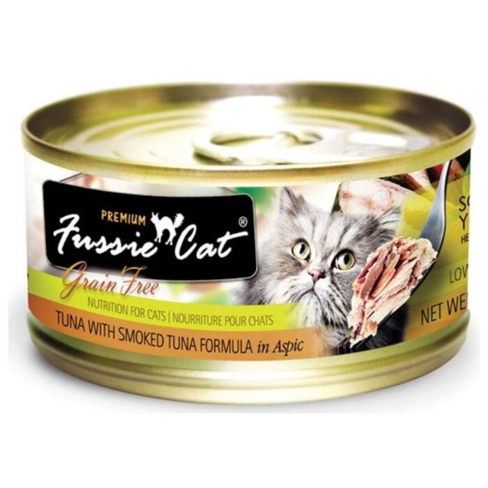 Fussie Cat 高竇貓濕糧 - 黑鑽 - 吞拿魚煙燻吞拿魚 80g