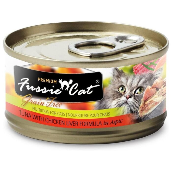 Fussie Cat 高竇貓濕糧 - 黑鑽 - 吞拿魚雞肝 80g