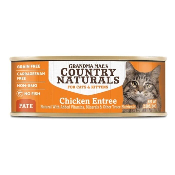 Country Naturals 貓主食罐頭 - 無穀物肉泥系列 - 走地雞肉 2.8oz