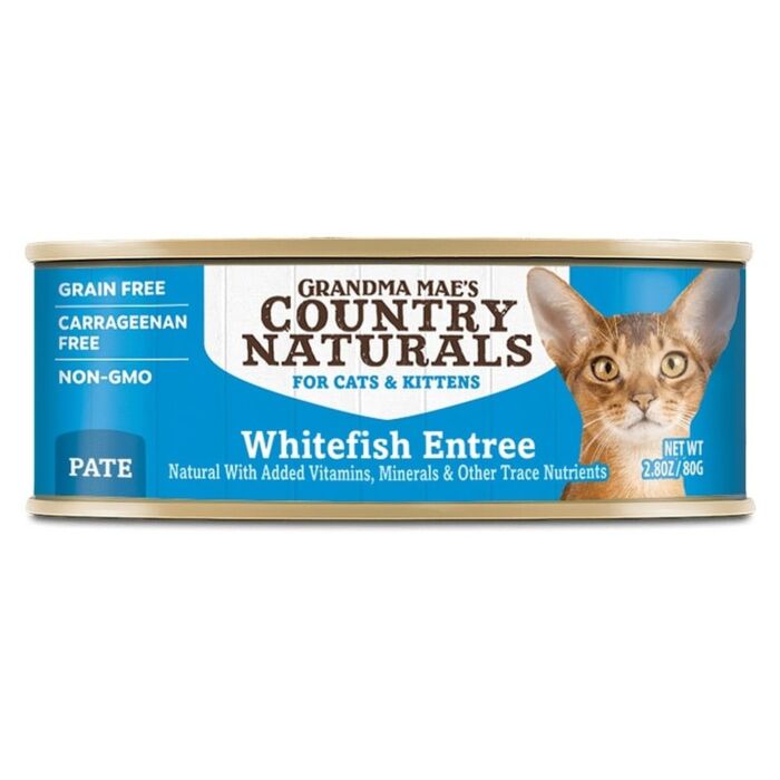 Country Naturals Cat Canned Food - Grain Free Whitefish Pate 2.8oz