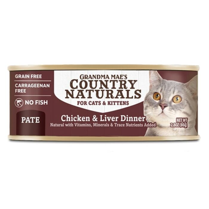 Country Naturals 貓主食罐頭 - 無穀物肉泥系列 - 雞肉嫩肝 2.8oz