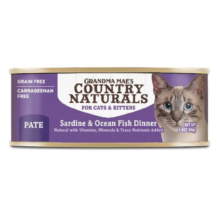 Country Naturals 貓主食罐頭 - 無穀物肉泥系列 - 沙甸魚深海魚 2.8oz
