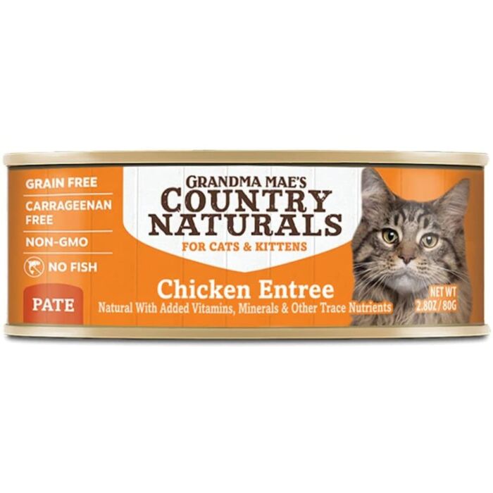 Country Naturals Cat Canned Food - Grain Free Chicken & Liver Pate 2.8oz
