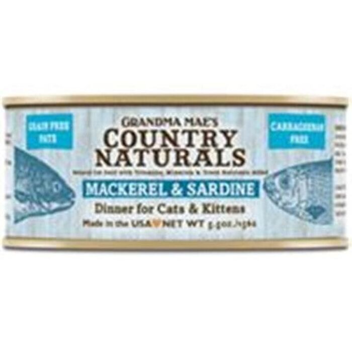 Country Naturals Cat Canned Food - Grain Free Sardine & Ocean Fish Pate 2.8oz