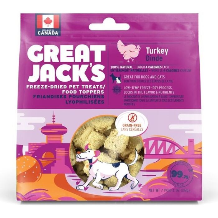 Great Jacks狗小食 - 100%凍乾脫水火雞 1oz