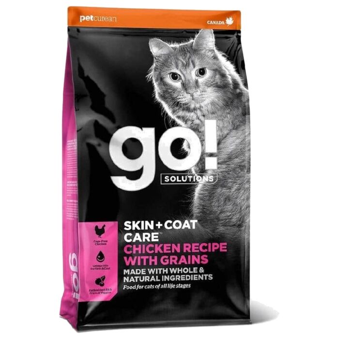 Go! SOLUTIONS Cat Food - Skin & Coat Care - Chicken with Grains