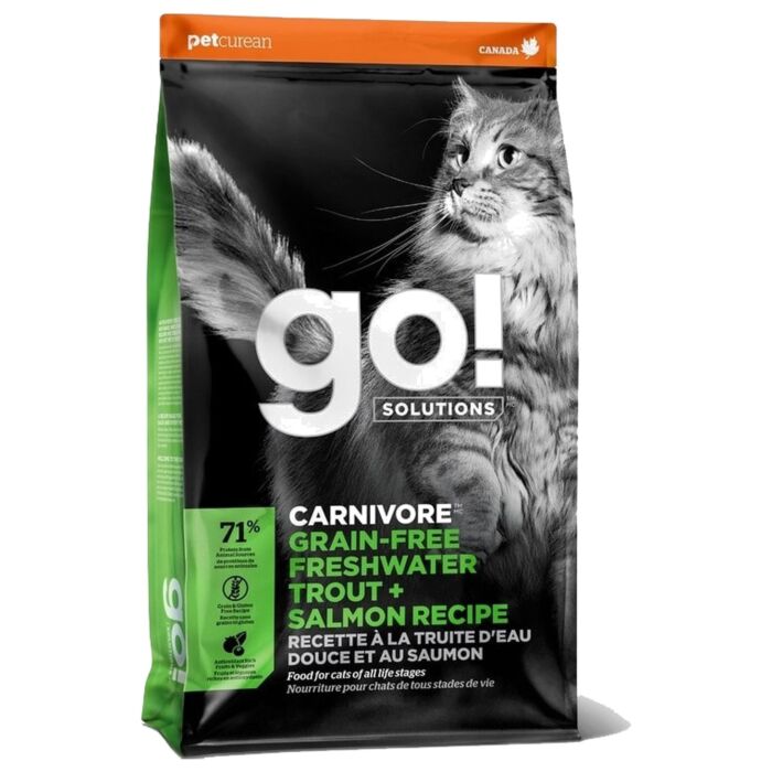 Go! SOLUTIONS 貓乾糧 - 活力營養系列 - 無穀物淡水鱒魚+三文魚配方