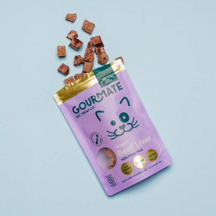 Gourmate Cat Treats - Freeze Dried Wagyu Beef Liver 25g