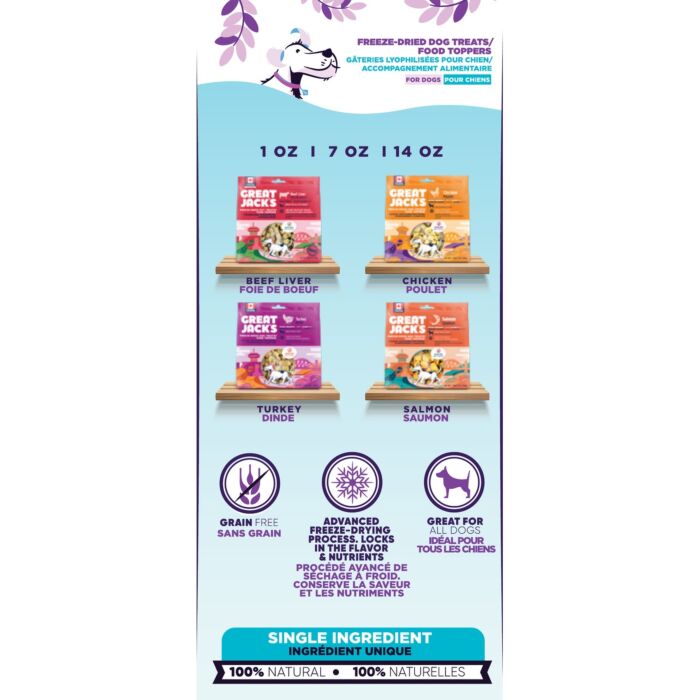 Great Jacks Dog Treat - Freeze Dried Chicken 1oz