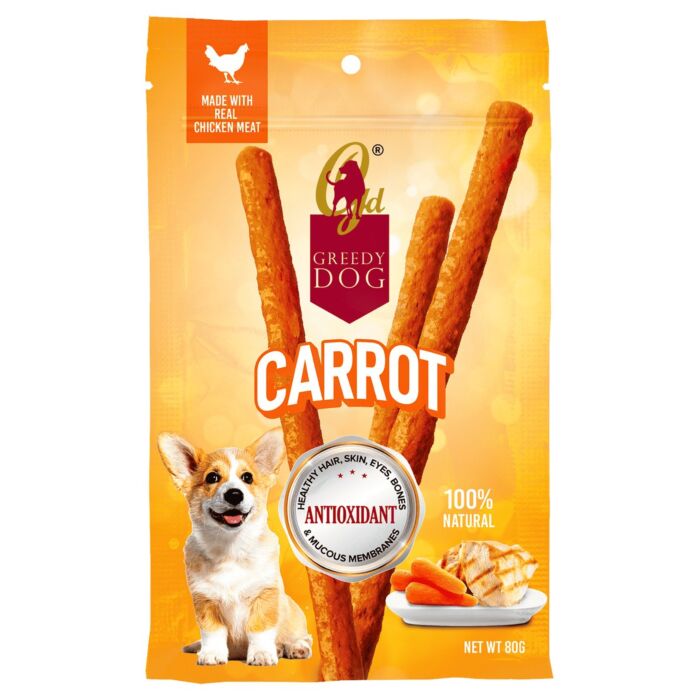 Greedy Dog Treat - Antioxidant Chicken Stick with Carrot 80g
