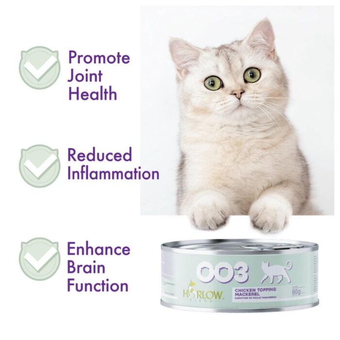 Harlow Blend Cat Wet Food - Grain Free Chicken in Gravy Topping Mackerel 80g