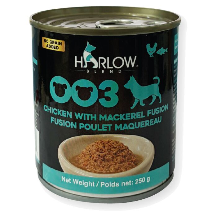 Harlow Blend 楓葉 犬用濕糧 - OO3 雞肉+鯖魚罐 250g