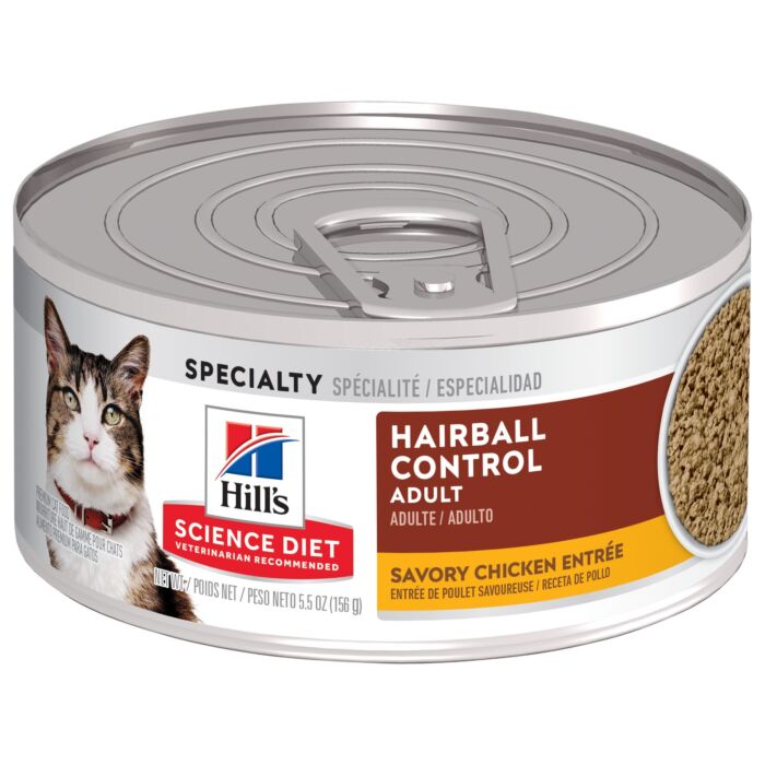 Hills Cat Can - Science Diet  Hairball Control - Savory Chicken Entree 2.9oz - EXP 31-10-2026