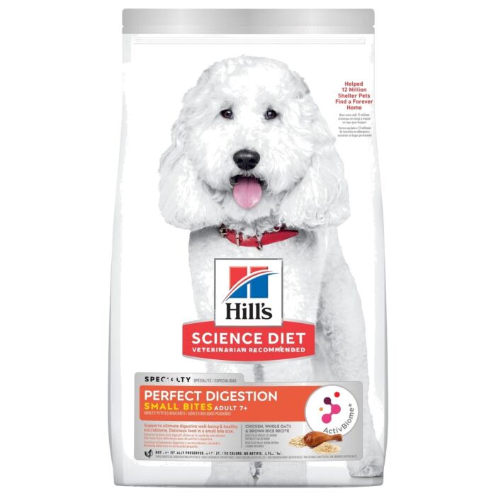 Hills Science Diet Dog Food - Perfect Digestion Small Bites Adult 7+ 3.5lb