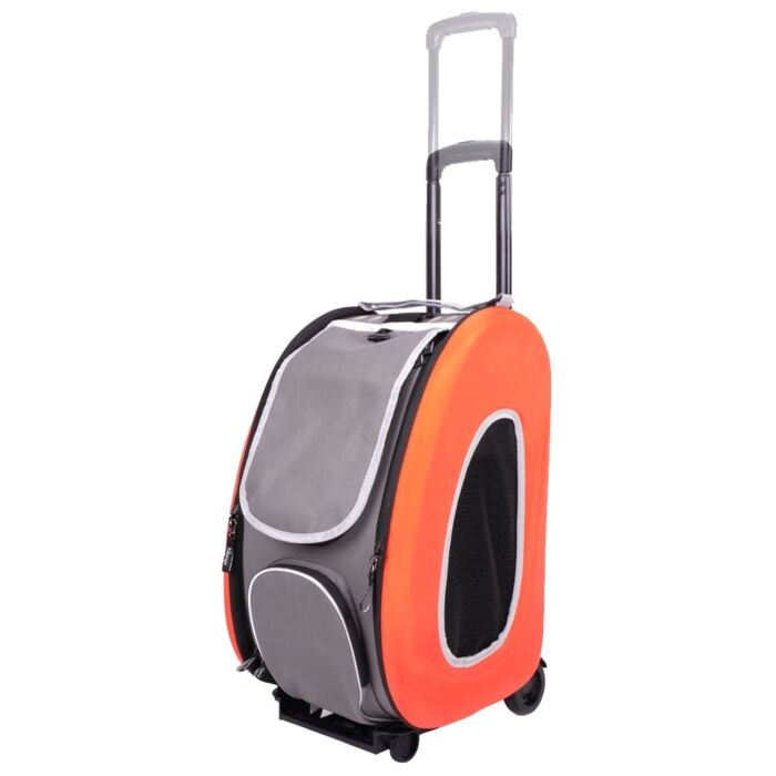 IBIYAYA 5-IN-1 Combo EVA Pet Carrier/Stroller - Tangerine