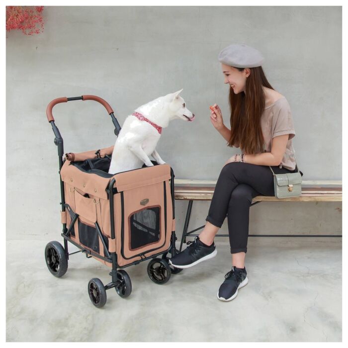 IBIYAYA Gentle Giant Pet Wagon - Rose Peach
