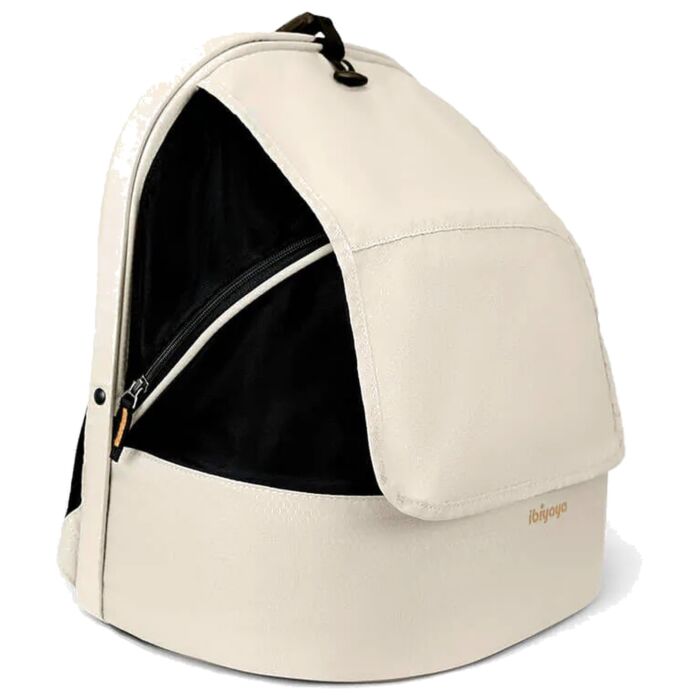 IBIYAYA Panorama Zipper-Free Small Pet Travel Carrier - Buttermilk