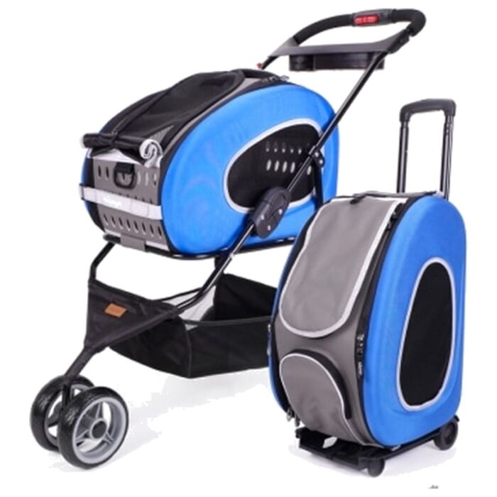 IBIYAYA 5-IN-1 Combo EVA Pet Carrier/Stroller - Royal Blue
