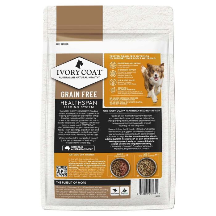 IVORY COAT Dog Food - Grain Free - Chicken