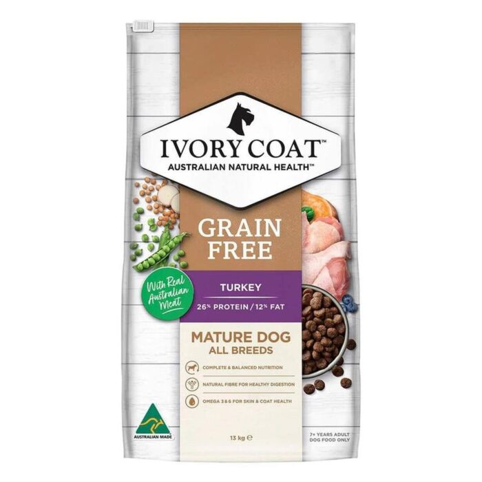 IVORY COAT 澳洲老犬乾糧 - 無穀物低脂 - 火雞肉配方