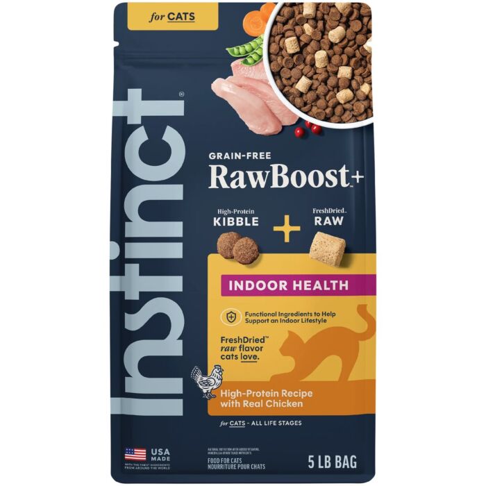 Nature's Variety Instinct Indoor Cat Food - Raw Boost Grain Free - Chicken 5lb