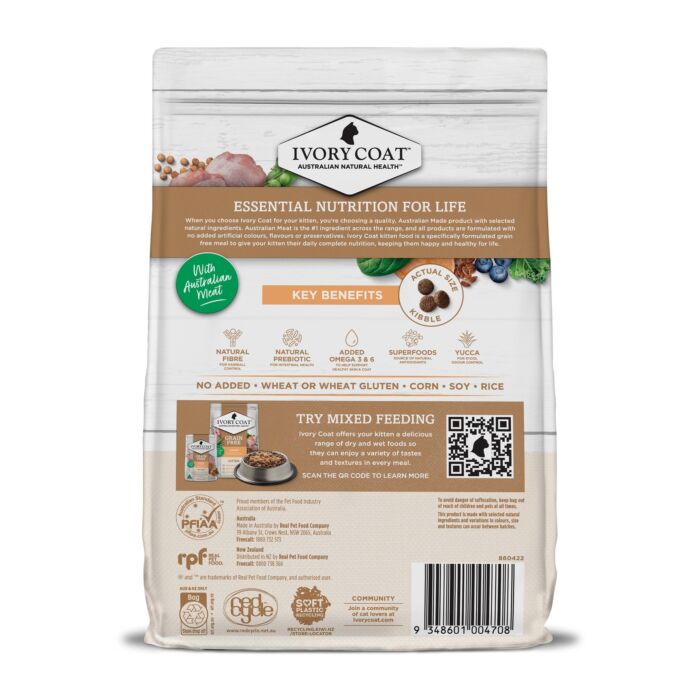 IVORY COAT Kitten Food - Grain Free - Chicken 2kg