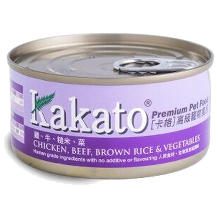Kakato 卡格貓狗濕糧 - 雞,牛,糙米及菜配方