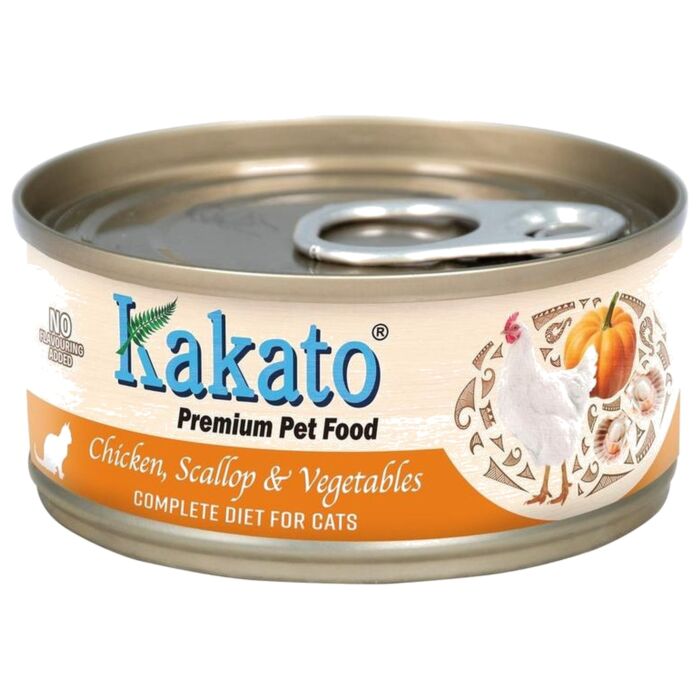 Kakato 卡格貓濕糧 - 全營養系列 - 雞、扇貝及蔬菜配方 70g
