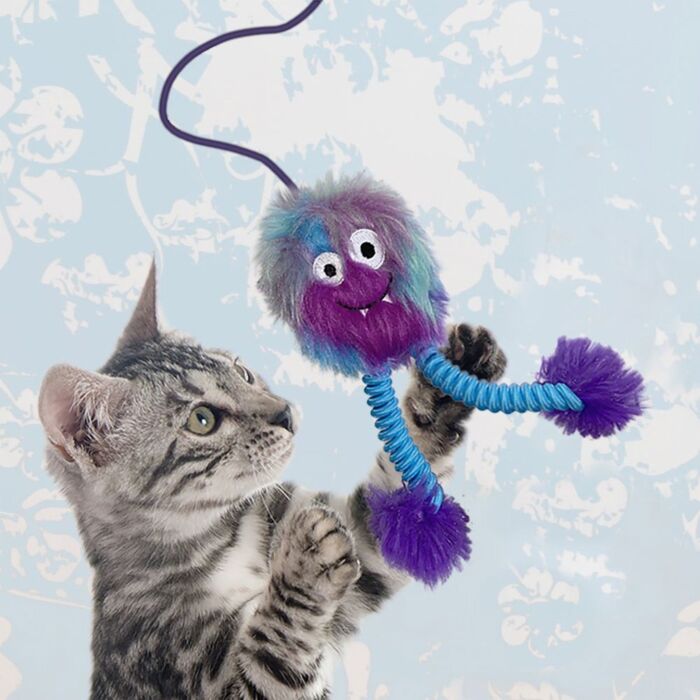 KONG Cat Toy - Teaser Springz - Blue / Orange (Random)